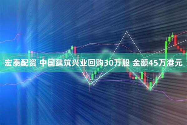 宏泰配资 中国建筑兴业回购30万股 金额45万港元